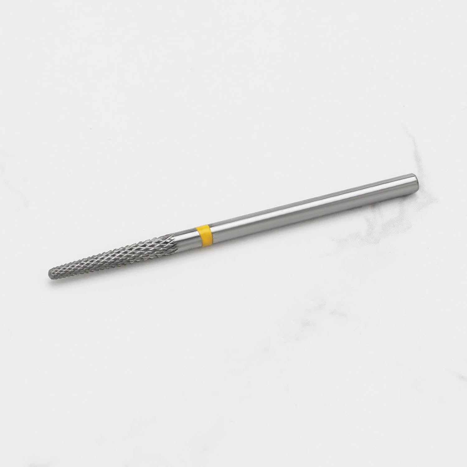 1Pc Carbide Tungsten Steel Nail Cutter Bit 2.35Mm Tapered Nail Drill Bits Electric Grinder for Removing Gel Acrylic Coatings (Yellow XF Extra Fine Teeth) - Red image number 5