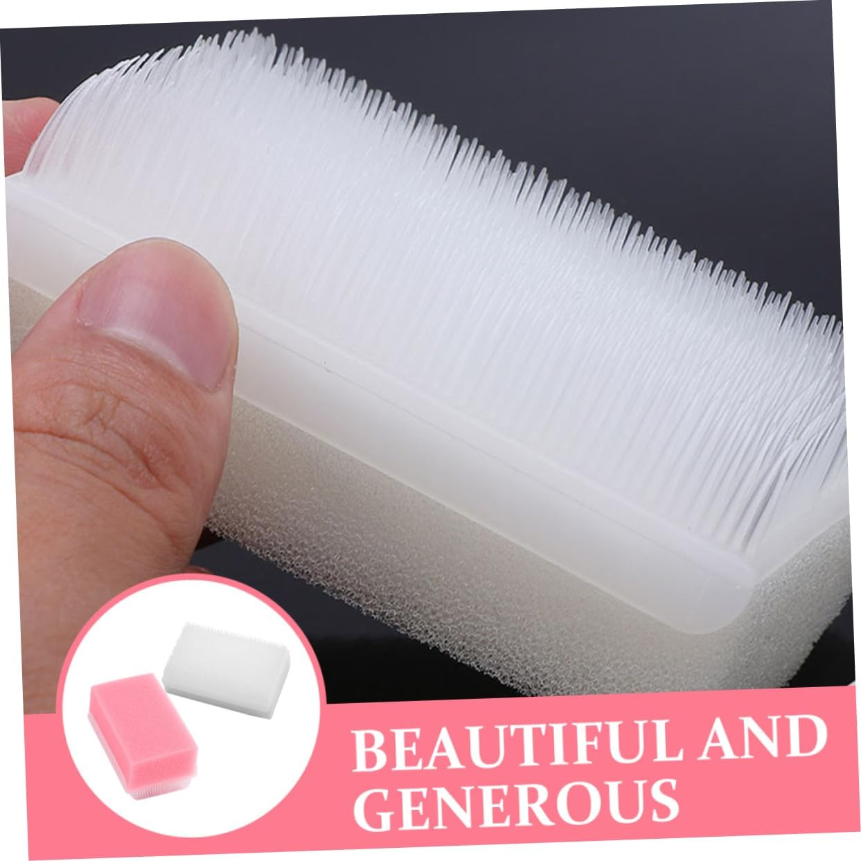 Vaguelly Wilbarger Brushes 2Pcs (White Pink) Sensory Brush for Children Autism Tool for Toddler image number 2