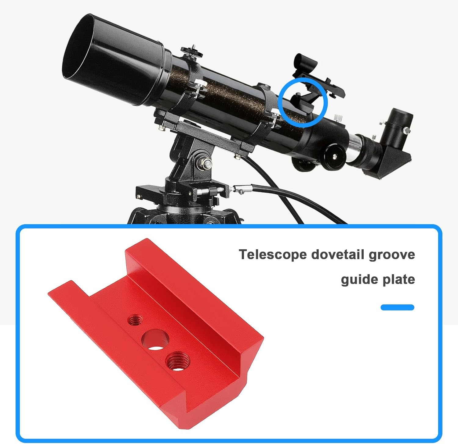 Be in Your Mind 45Mm Telescope Dovetail Plate with Screw 45X31X16Mm Suitable for Telescope (Red) - Red image number 5