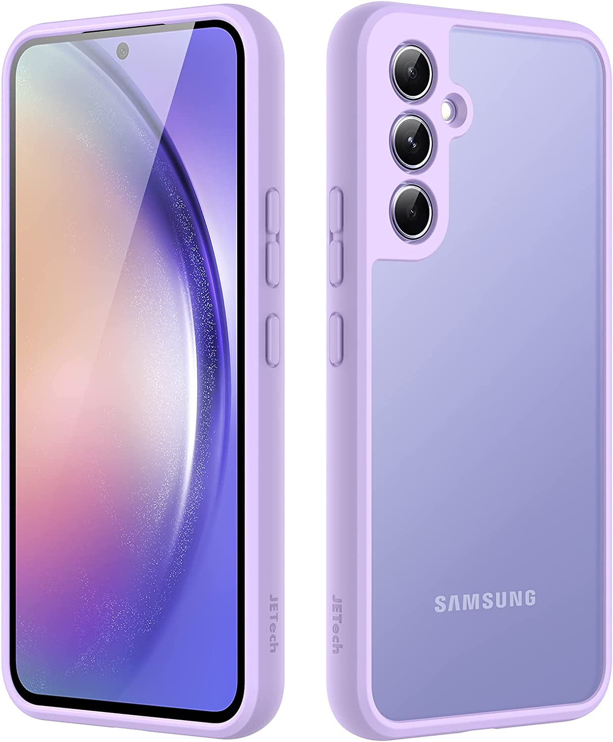 Jetech Matte Case for Samsung Galaxy A54 5G 6.4-Inch, Frosted Translucent Back Protective Slim Phone Cover, Anti-Fingerprints (Lilac)
