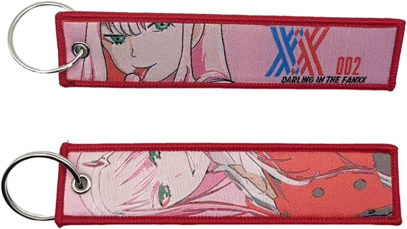 1 Pack Anime Jet Tag Keychain Tag Key Chain Embroidered - EDC for Motorcycles, Scooters,Atv,Car and Anime Gifts image number 1