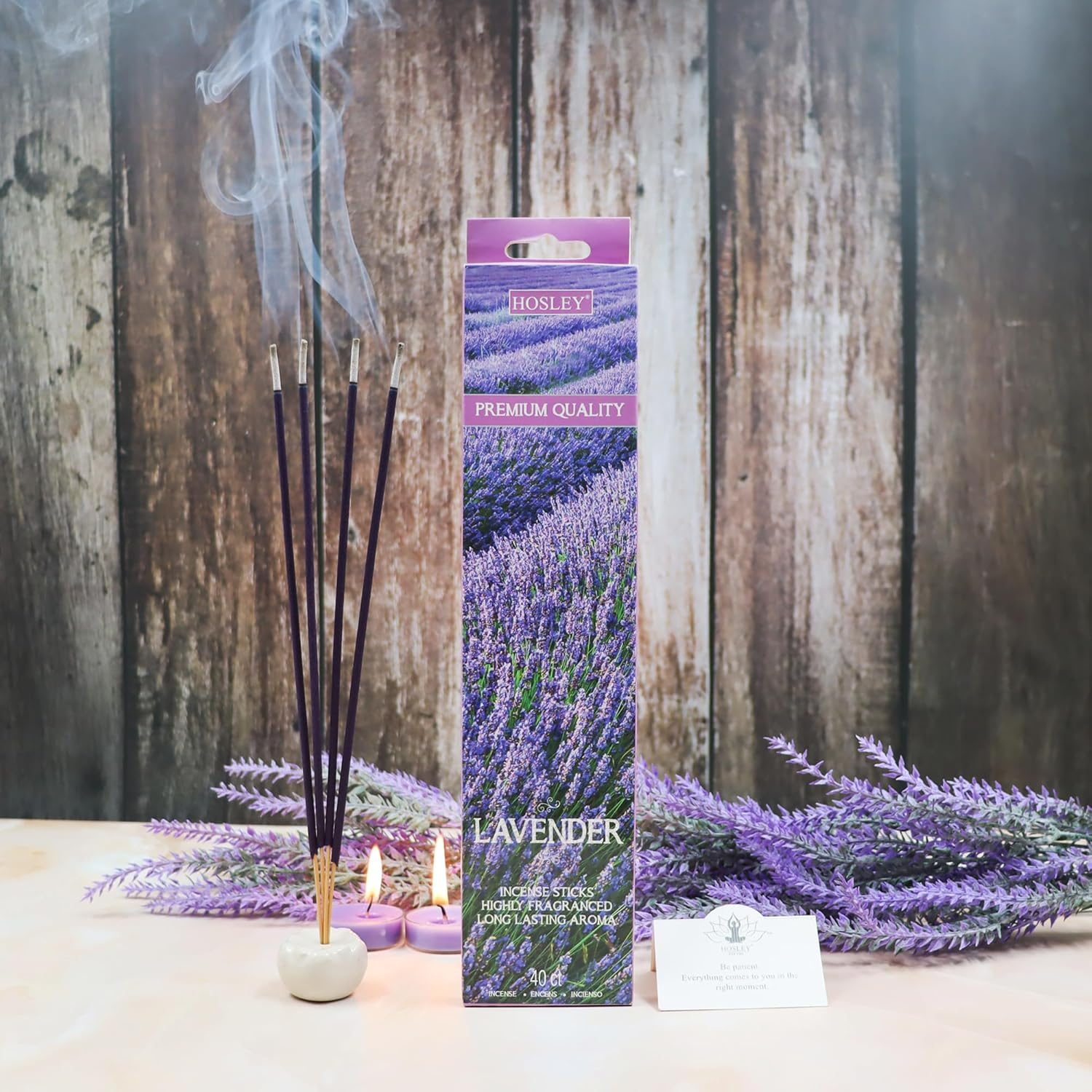 Hosley&reg; 240 Pack of Lavender Fragrance Incense Stick Infused with Essential Oils - Ideal for Wedding, Events, Aromatherapy, Spa, Reiki, Meditation