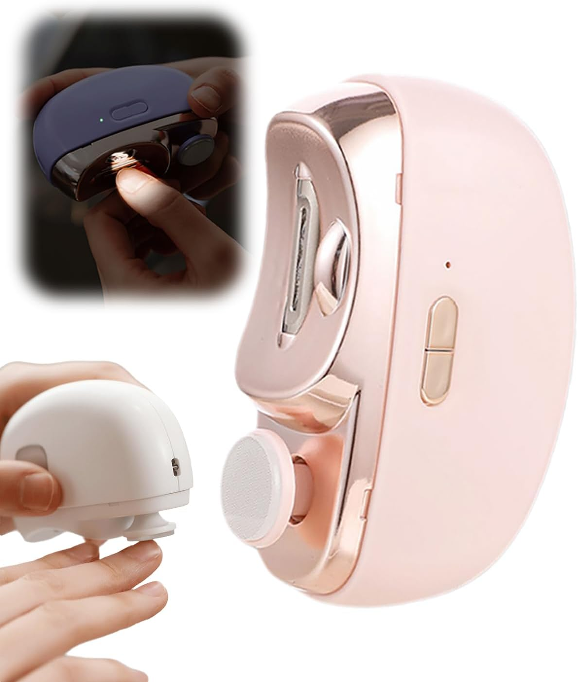 3 in 1 Automatic Electric Nail Clipper with Polishing, 2025 New Electric Nail Trimmer for Baby Adult Seniors, Electric Nail Clippers Nail File with Light Clip Storage 2 Speeds (Purple)