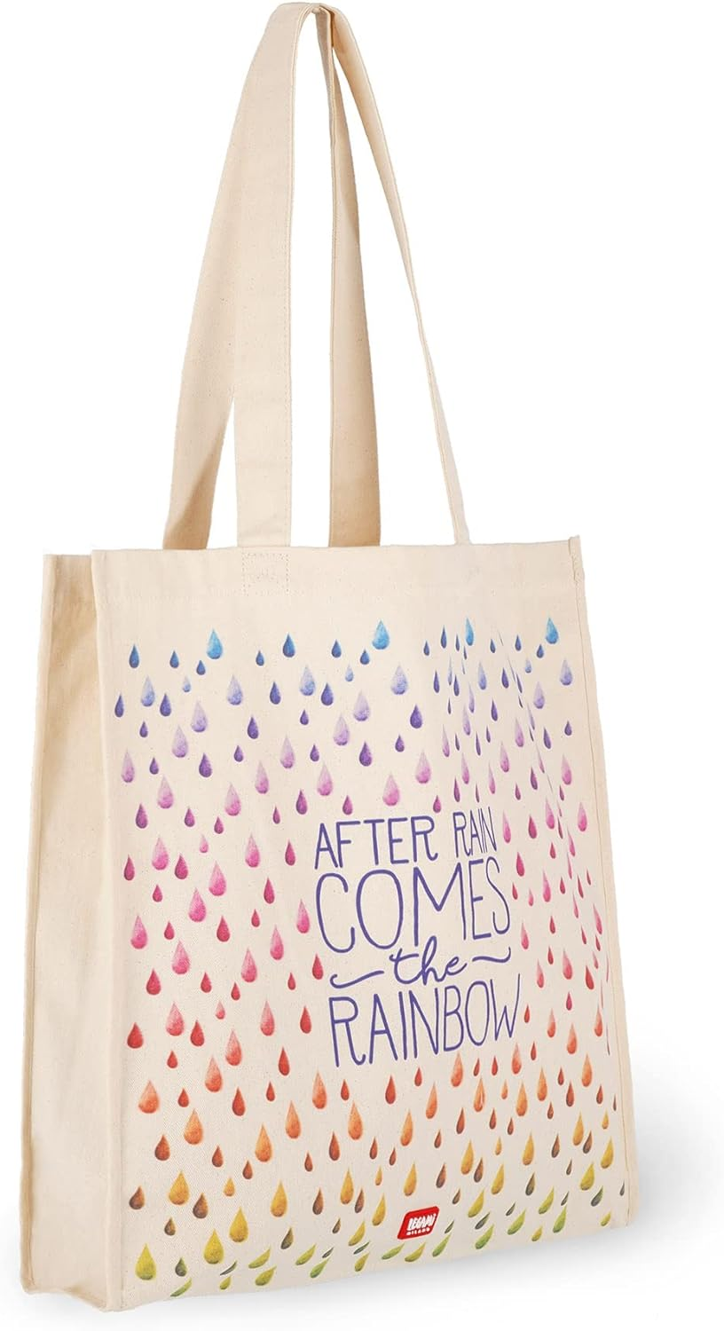 Legami after Rain Cotton Tote Bag | Washable and Made from 100% Cotton | Versatile and Environmentally-Friendly Can Be Folded up to Take Wherever You Go and Use for Whatever You Need