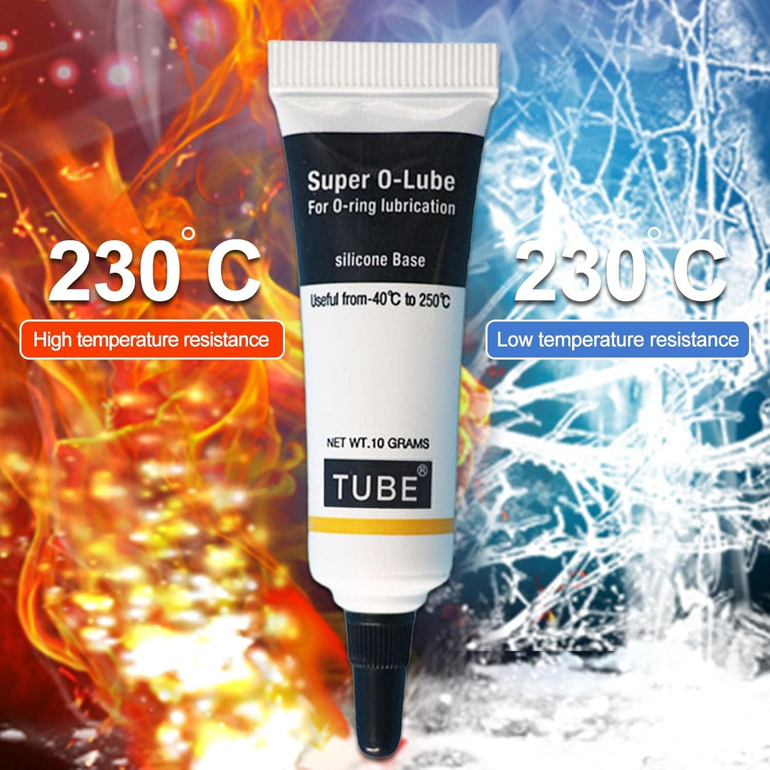 2 Pack Silicone Lubricant Grease - 10G Food Grade Waterproof Lubricant for Rings, Faucets, Flashlights - Sealing and Lubrication