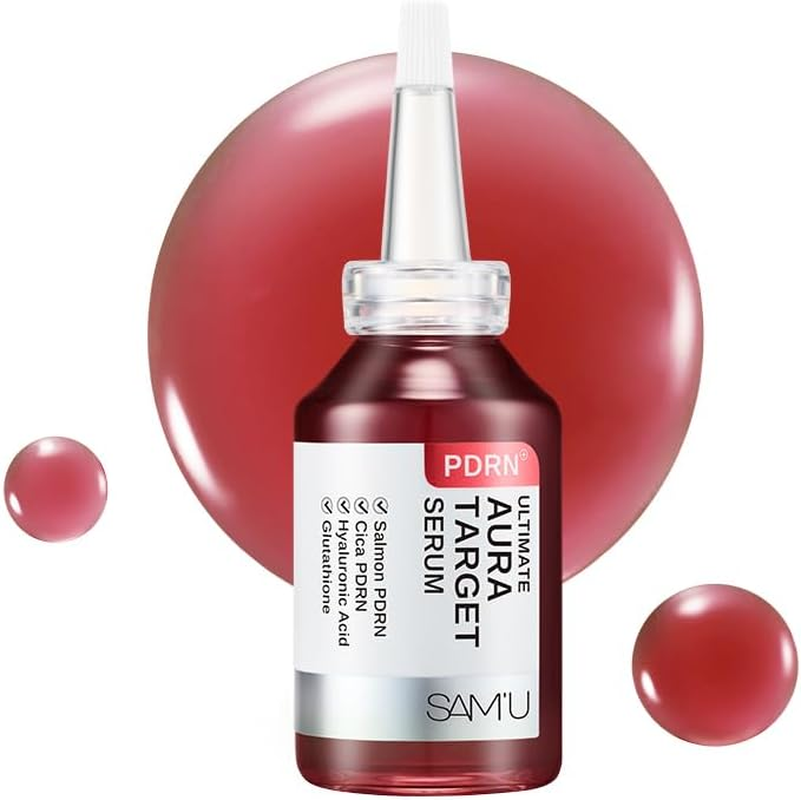 SAM'U PDRN Ultimate Aura Target Serum - PDRN Salmon Glow Serum with Glutathione, Vitamin C & Salmon PDRN, Korean Skin Care image number 6