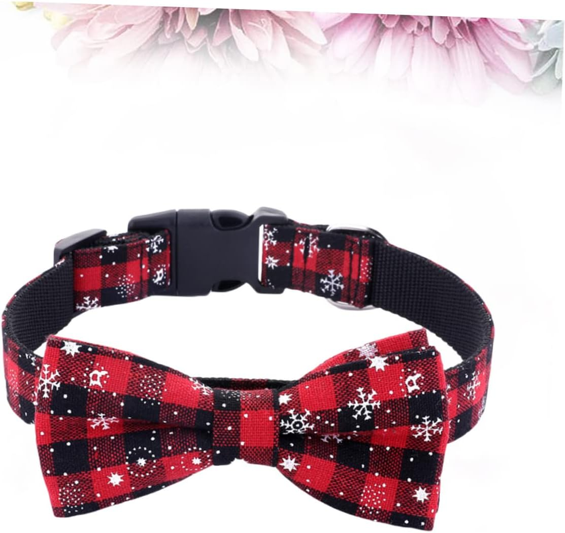 Sosoport 2Pcs Pet Collar Christmas Pattern Printed for Cat Dog Adjustable Nylon Collar Snowflake Dog Christmas Cat image number 2