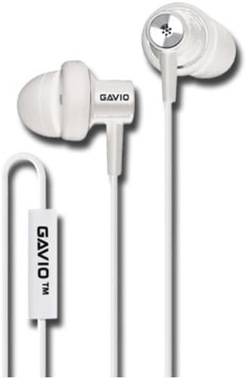Gavio G25EE03102 [Iphone/Blackberry/Samsung Compatible Inner Earphones with Microphone] Groove Rug, White