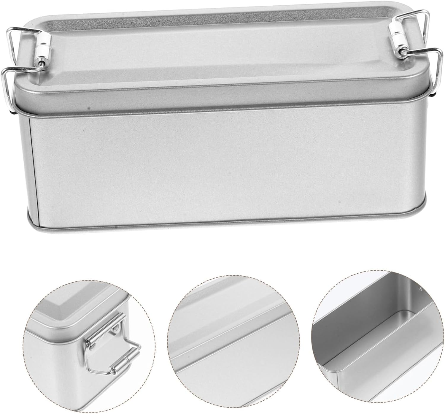 Mikinona Tinplate Candy Box Retro Storage Boxes for Cookies Lid for Cookie Packing and Home Organization image number 2