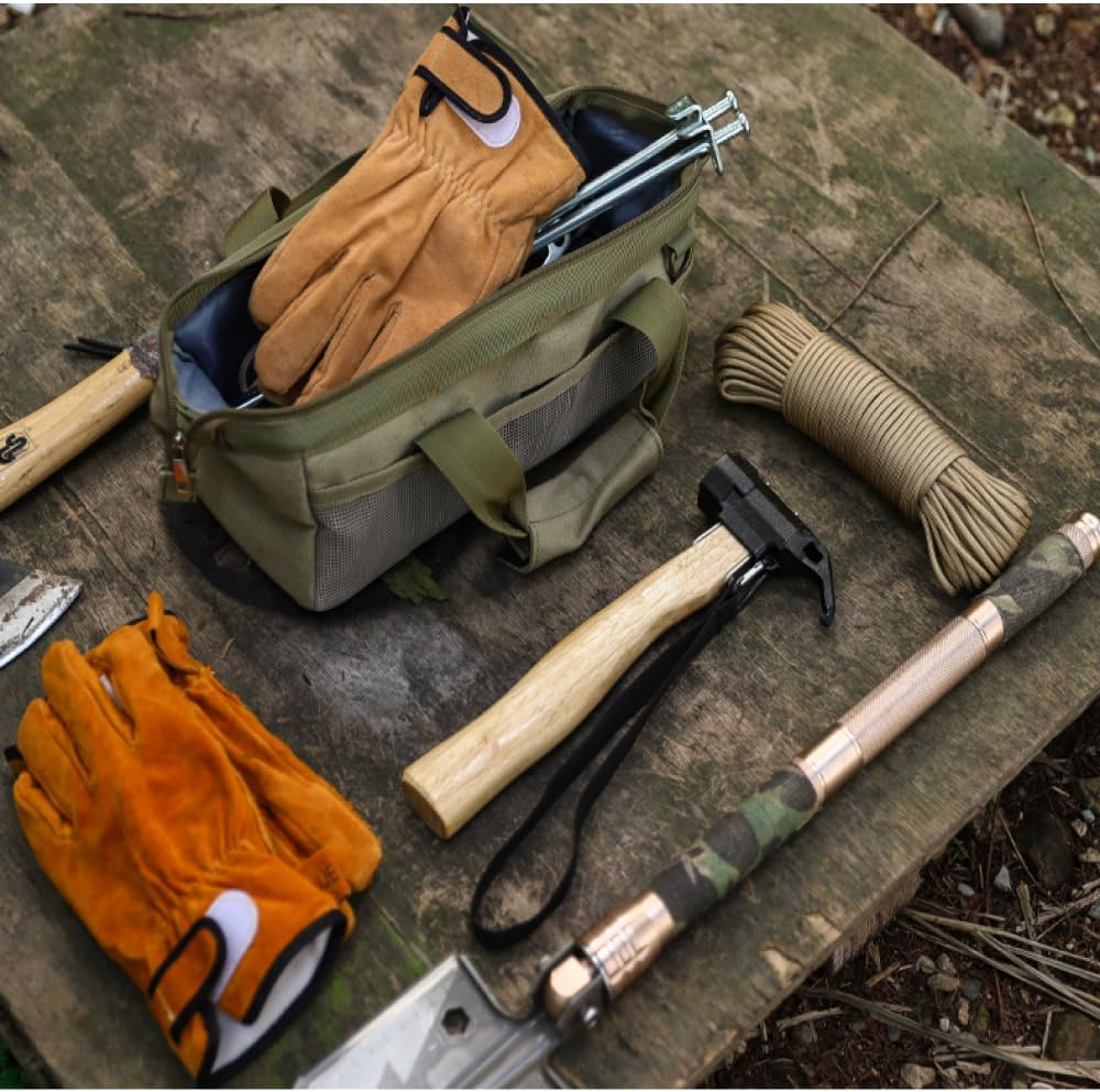 Camping Hammer Heavy Duty with Tent Stake Remover, 29Cm Steel Copper Tent Hammer -Wood Handle Tent Mallet with Holding Strap for Backpacking, Hiking & Camping Supplies image number 5