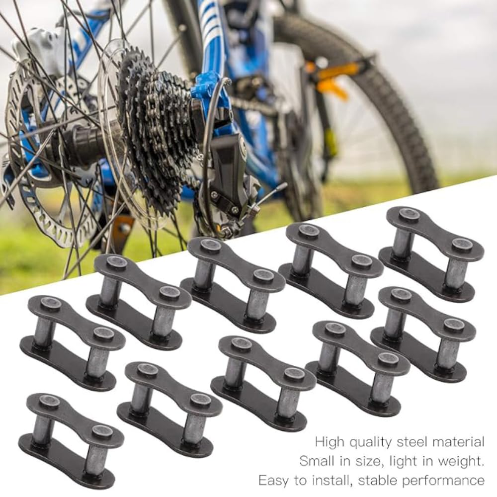 Bicycle Chain Connector Links, 30 Pack, Metal Master Links for Bike Repair, Compatible with ATV, Scooter, Karting image number 2
