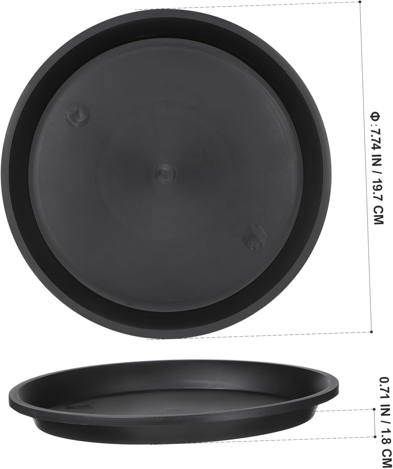 IWOWHERO 10Pcs Plant Pot Saucers round Drip Trays for Flower Pots Gardening Use Bonsai Water Trays Home Supplies image number 1