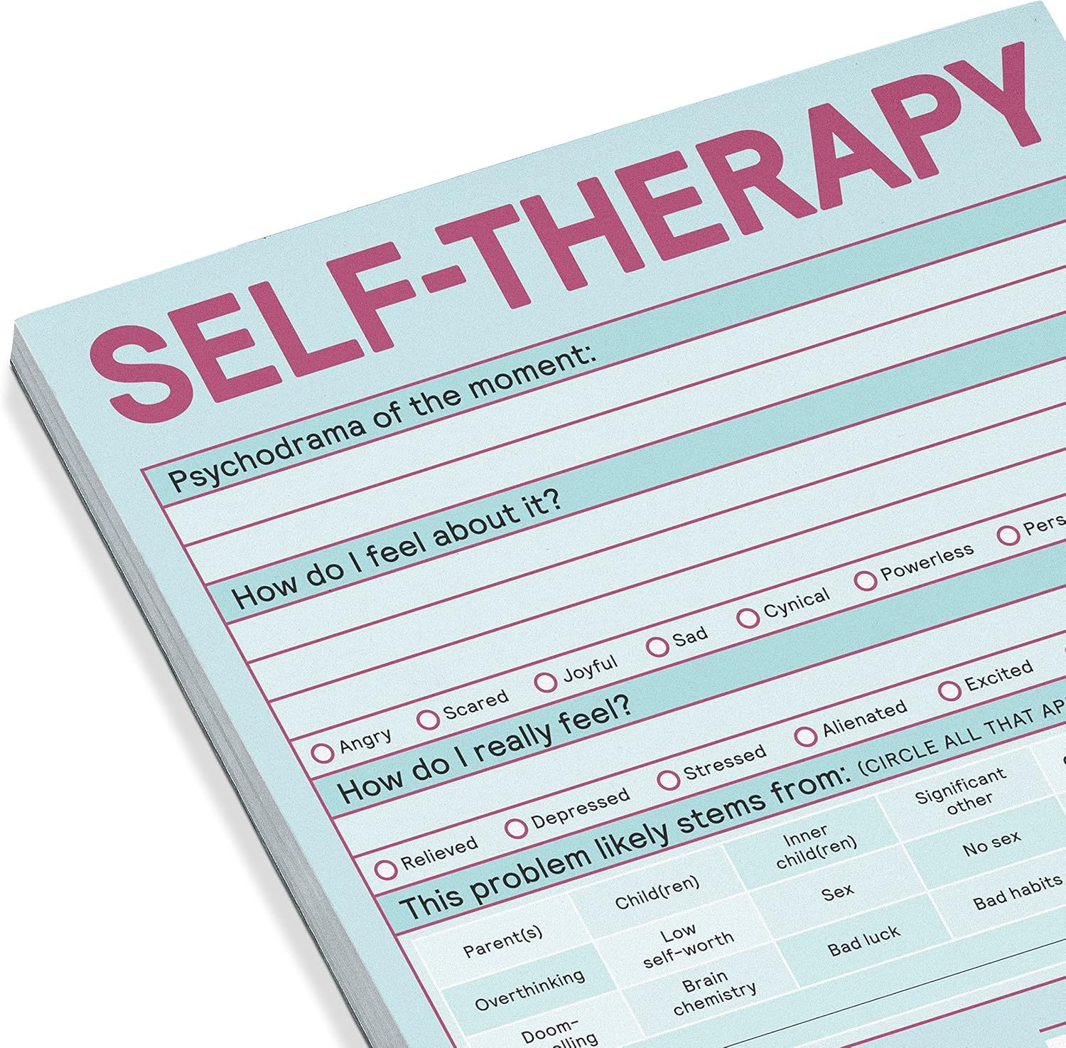 Knock Knock Self-Therapy Pad, Checklist Note Pad for Step-By-Step Stress Relief (Pastel Version), 6 X 9-Inches - I Got This image number 3