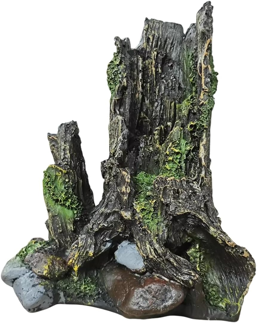 AIMALL Resin Submerged Wood Aquarium Decoration with Avoidance Holes | Natural Fish Tank Landscape Ornament, Simulation Dead Wood for Fish Tank 5.9X4.7X7.9In image number 5
