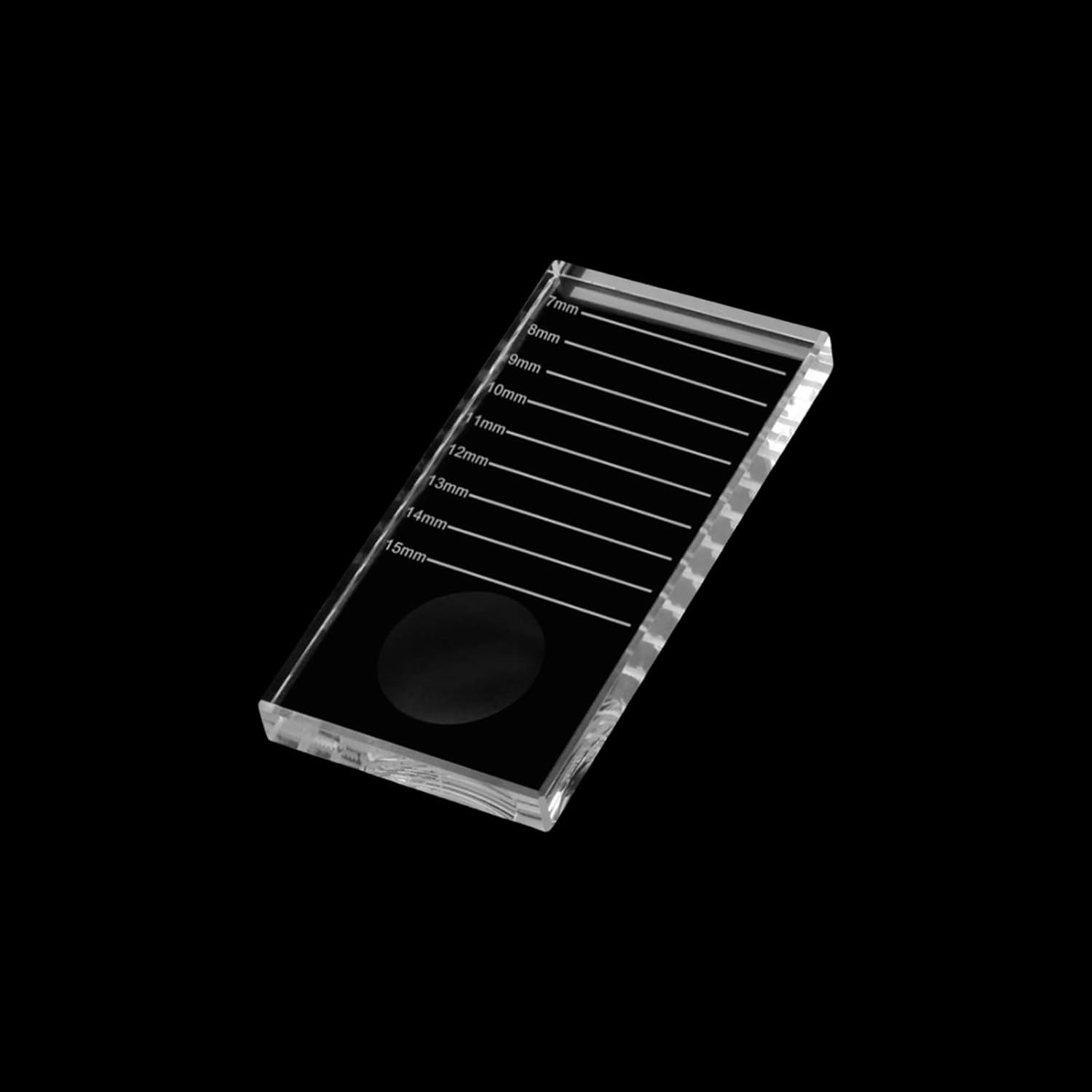 INCAUCA 2-In-1 Lash Trays for Lash Extensions 4 X 2 X 0.4 in (10 X 5 X 1 Cm), Crystal Glass Lash Tile, Lash Tray Adhesive Glue Holder, False Eyelash Pallet Strip Organizer (2Pcs)