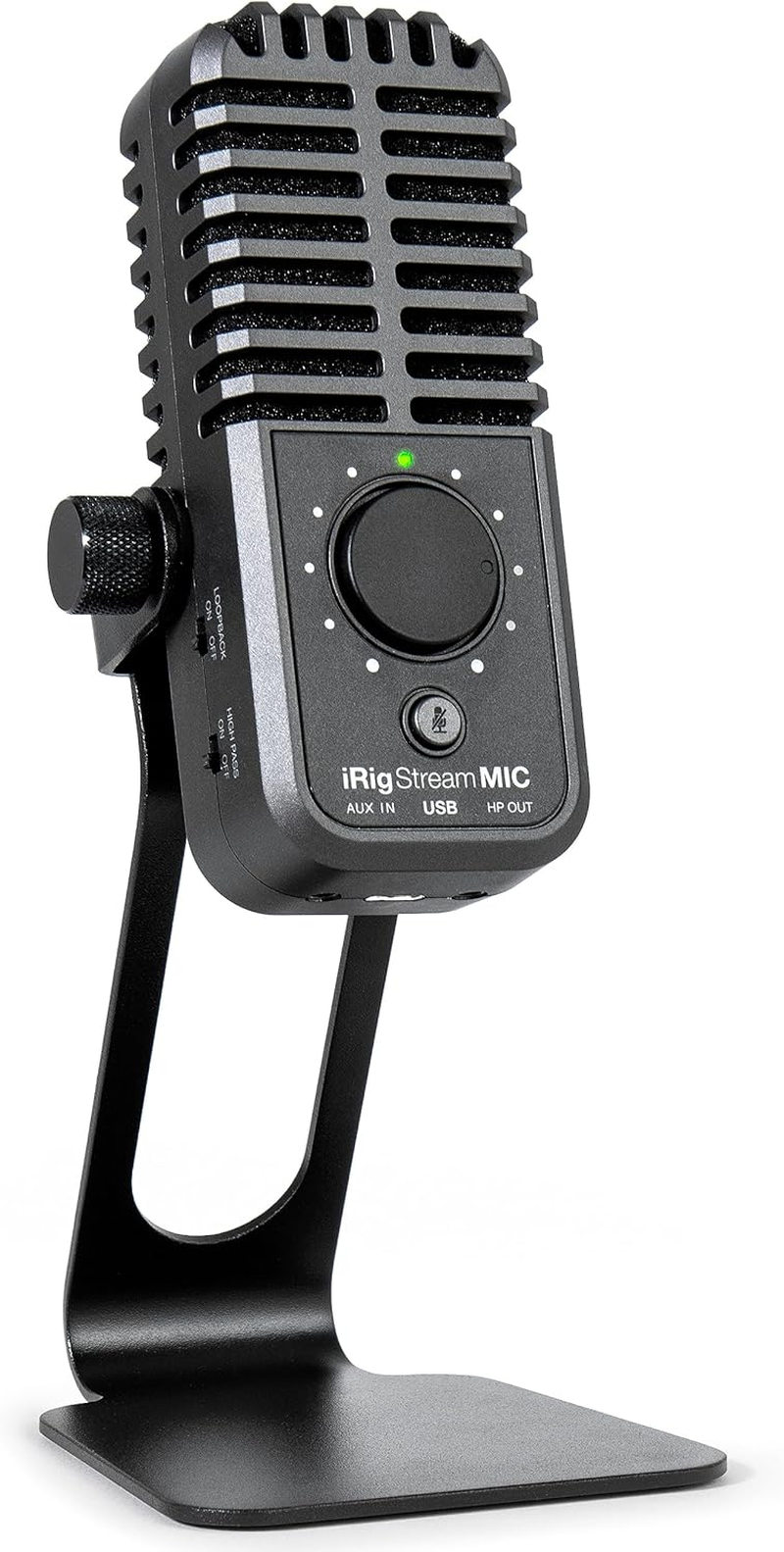 IK Multimedia Irig Stream Mic USB Condenser Microphone with Integrated Audio Interface -Podcast Microphone, Gaming Microphone for Pc, Streaming Microphone plus Audio Mixer USB Audio Interface image number 5