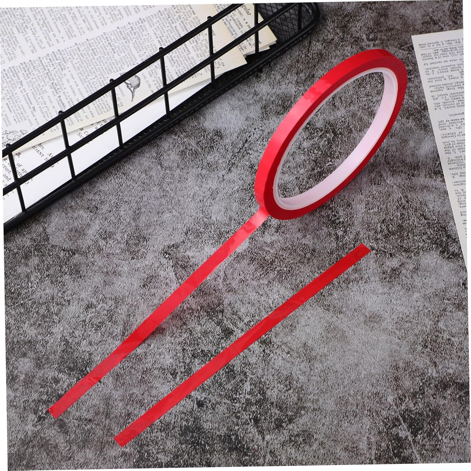 Red 6Mm X 33M Polyester Car Decorative Strip Adhesive Tape for Automotive Masking and Crafting, Sturdy Pinstriping Tape Suitable for Cars, Motorcycles, and Boats image number 1