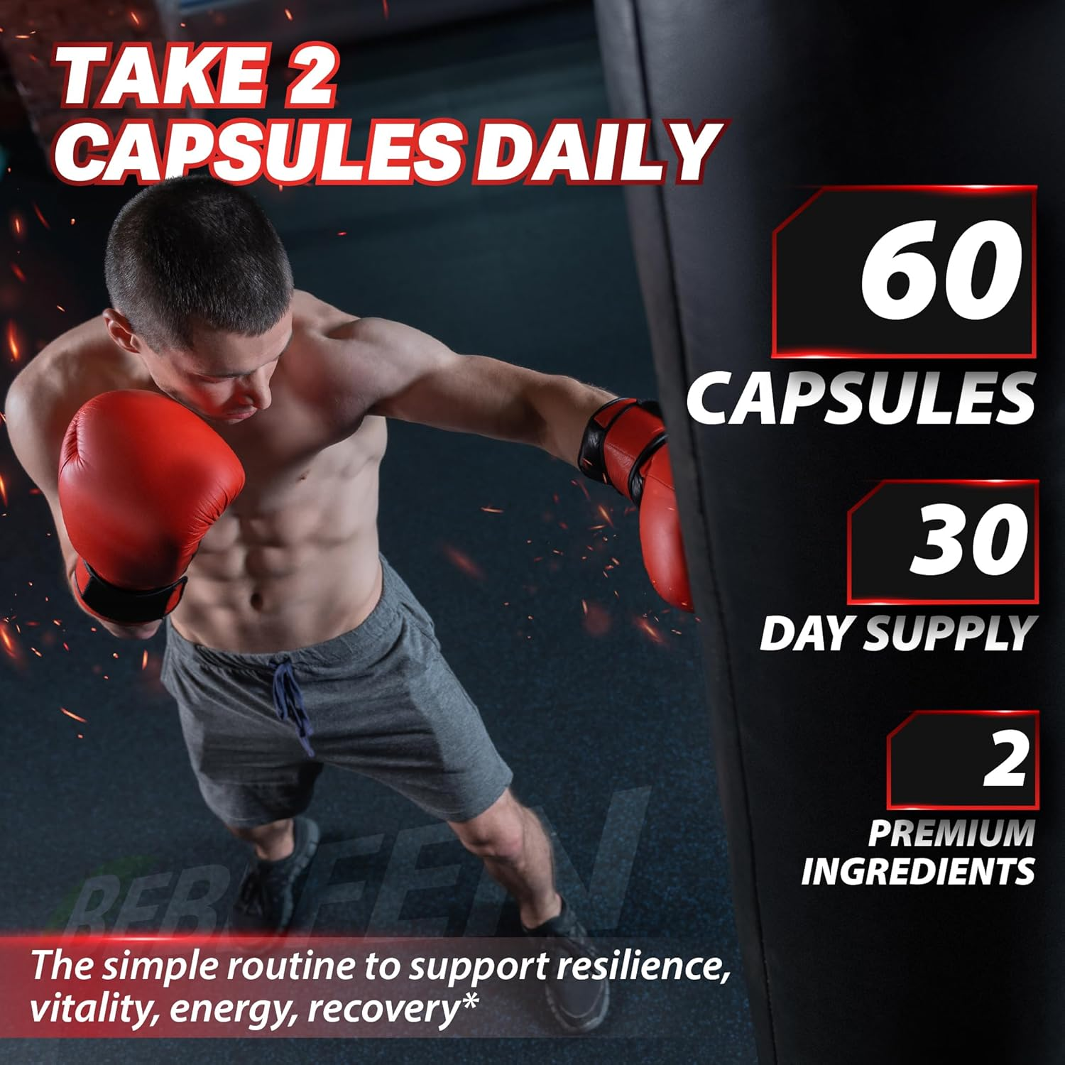 Turkesterone 1000Mg and Tongkat Ali 500Mg Supplement - Max Purity - Tongkat Ali Extract and Turkesterone Supplement for Men - Zero Fillers - Non-Gmo (60 Capsules) image number 1