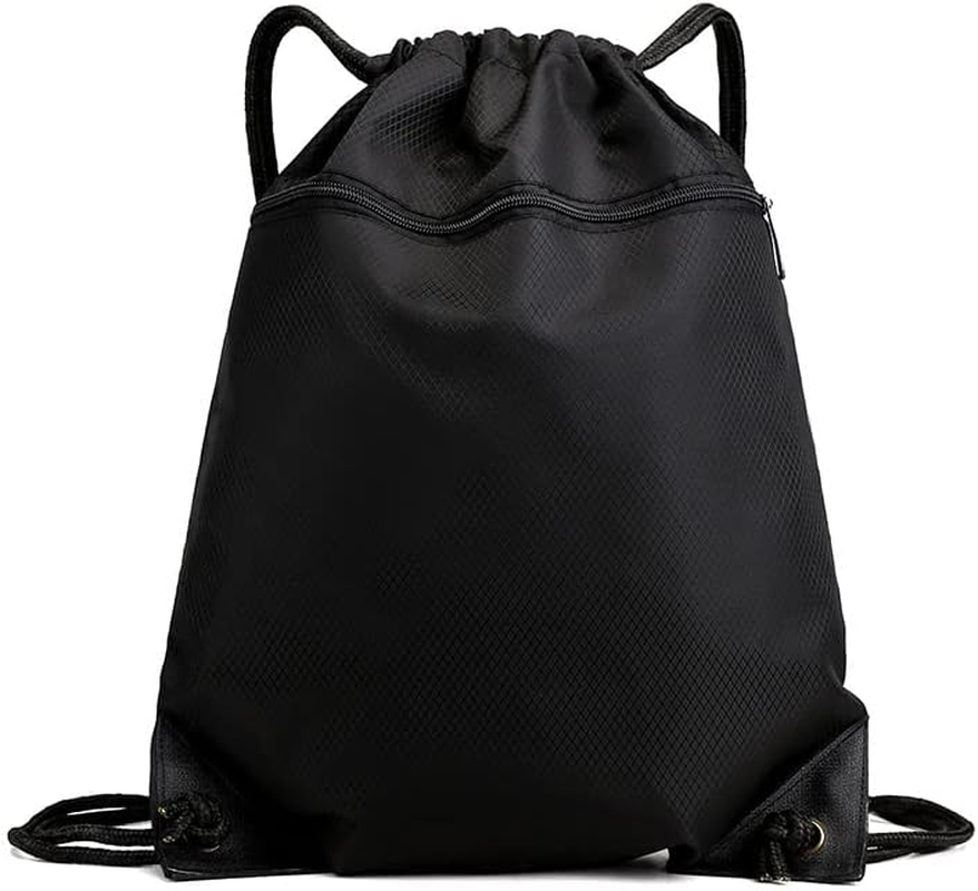 Women Mens Drawstring Backpack Bag Gym Sports Sack Portable Shoe Balls Bags, Lightweight and Spacious - 50X43 Cm