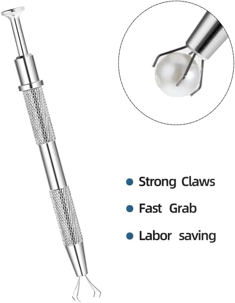 Cake Decoration Set, Cake Biscuit Decoration Items Include a Pearl Gripper with 4 Claws and Stainless Steel Cake Tweezers with a Shovel Head for Pearl Sprinkling Cake Biscuit Decoration Items（4Pcs） image number 3