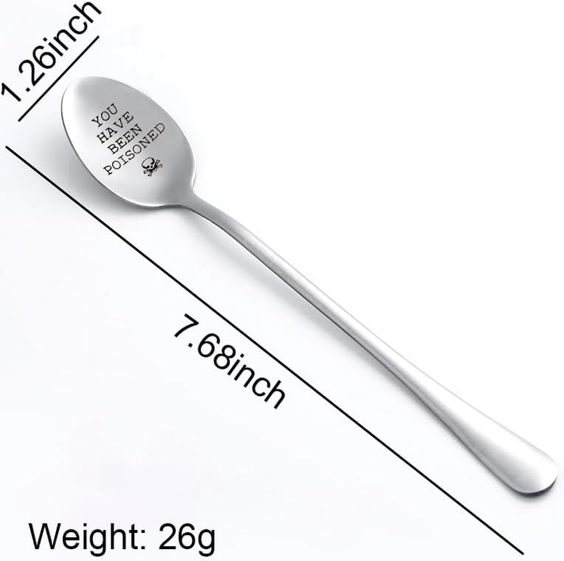 Halloween Gifts for Best Friend Spoon for Husband Boyfriend Birthday Christmas Presents for Girlfriend Wife Prank Gifts for Mom Dad Joke Gifts from Daughter Son You Have Been Poisoned Spoons image number 1
