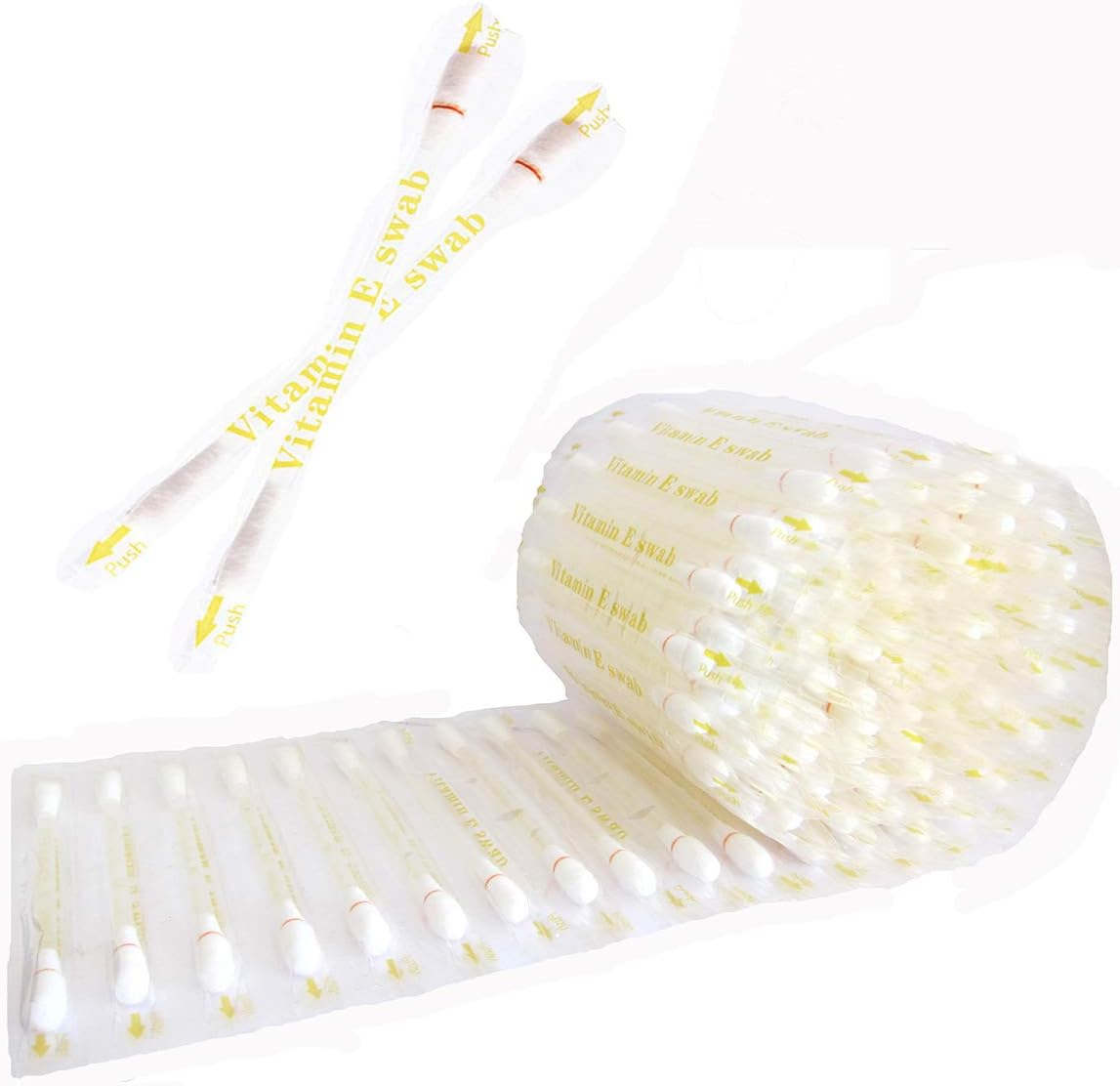 Teeth Whitening Vitamin E Oil Q-Tip Applicators to Moisturizing & Healing Lip and Gum during , Smooth Skin & Improve Skin Resistance 100 Pack image number 3