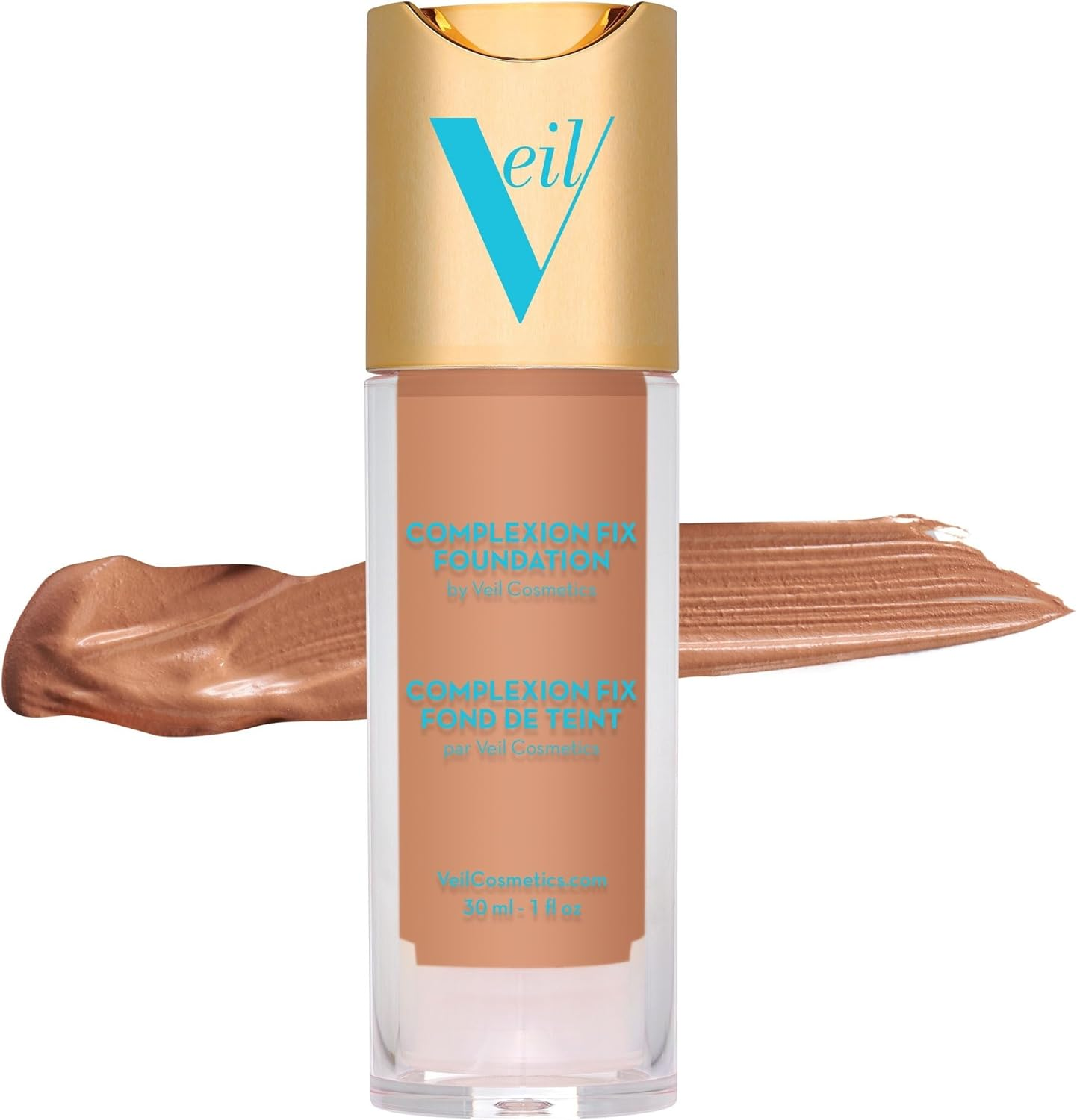 Veil Cosmetics Sunset Skin Liquid Foundation (2N) Makeup for All Skin Types | Vegan & Cruelty-Free | Oil Free | Paraben Free