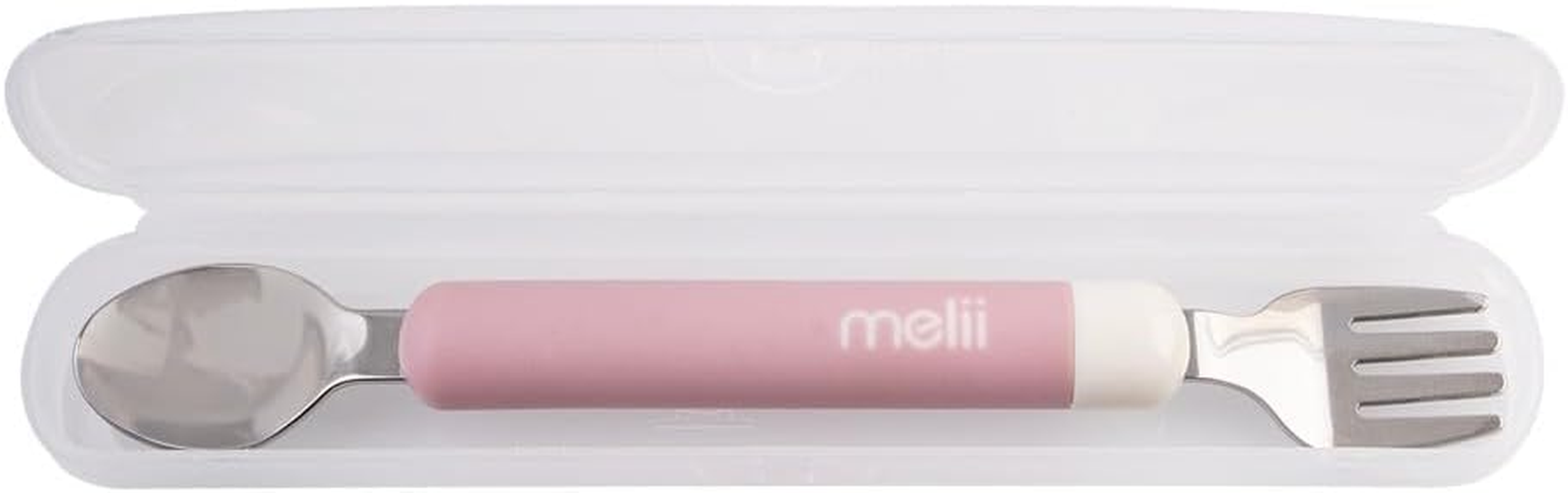 Melii Luxe Detachable Spoon & Fork - Pink