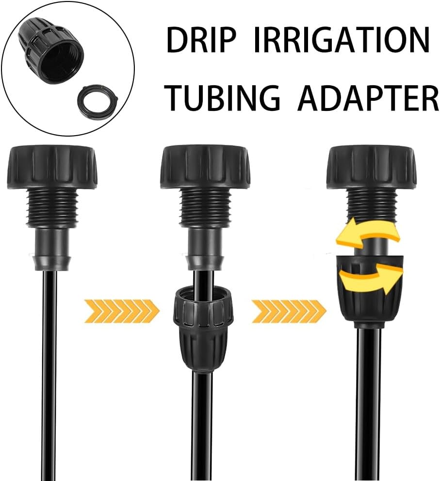 6-Pack Drip Irrigation Kit- 3/4" to 1/2" Adapters, Thread Drip Irrigation Tubing Adapter, Faucet Connector, Auto Watering image number 5