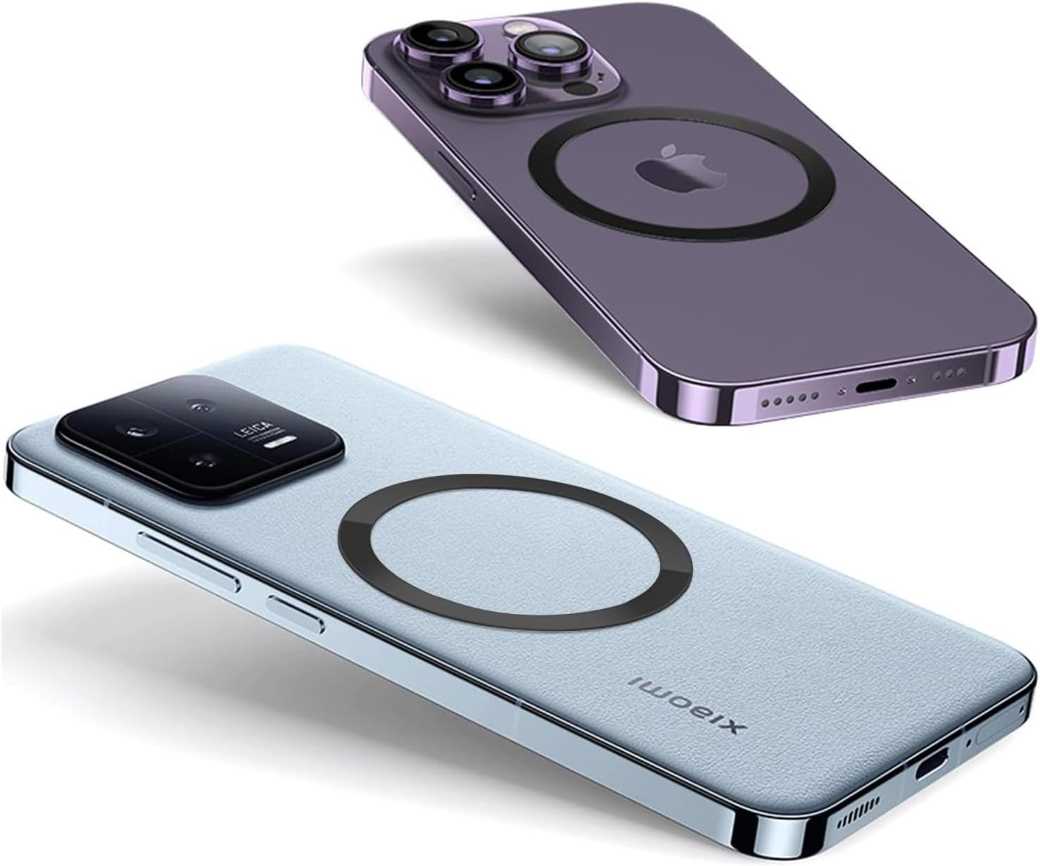 Tongke 2 Pack for Magsafe Ring Sticker, Universal Metal Rings Magnetic Phone Sticker Compatible, Secure Attachment and Enhanced Functionality for Magsafe Devices