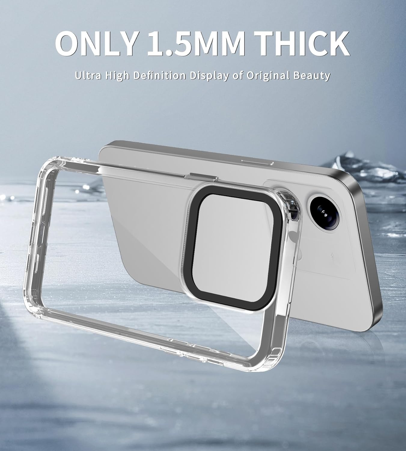 GOKEN Case for Motorola Moto G86 Power, Transparent Mobile Phone Case with Soft TPU Silicone Edge and Hard Back, Shockproof Protective Silicone Case Cover - Purple Edge - Transparent image number 7