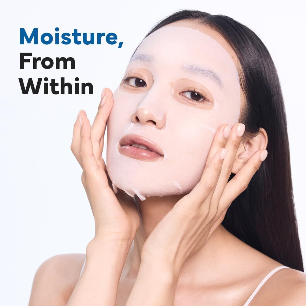 SAM&rsquo;U PH Sensitive Aqua Fit Face Mask &ndash; Hydrating & Soothing Vegan Sheet Mask with Hyaluronic Acid and Panthenol, Bamboo Fiber, Travel-Friendly Korean Skincare (5 Sheets) - Cool Fit image number 6