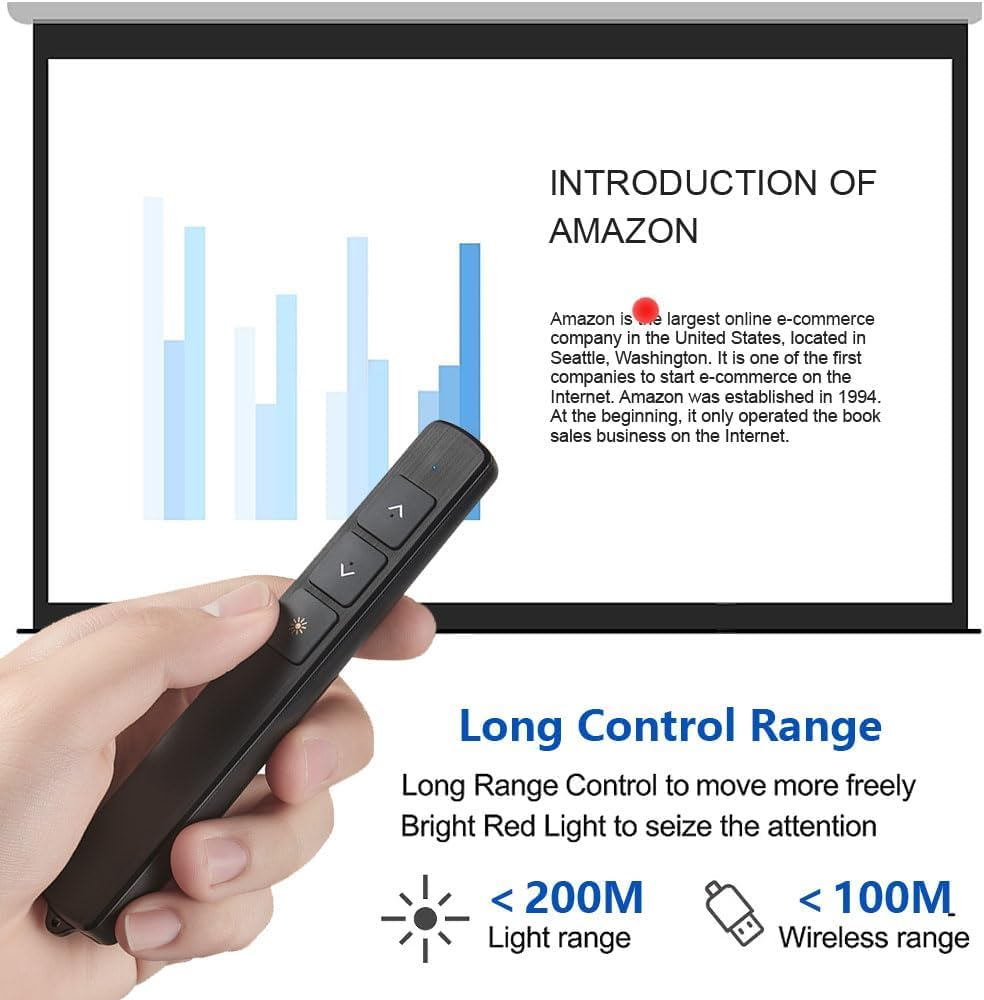 Presentation Clickers for Powerpoint Remote,100M Wireless Presenter Remote PPT Powerpoint Clicker,2.4Ghz Presentation Pointer Slide Advancer for Mac Computer Laptop image number 4