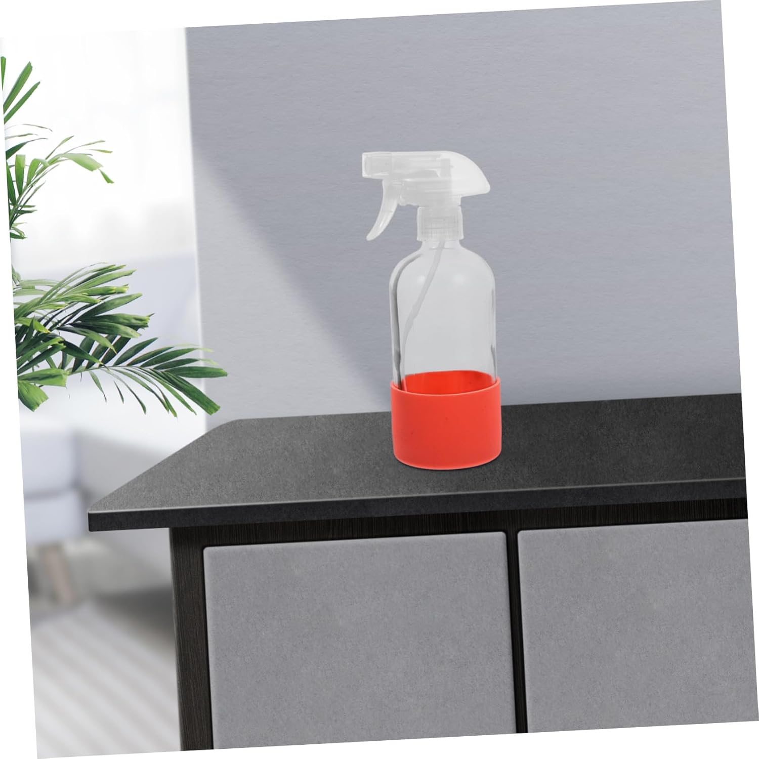 COMPUKAS Glass Spray Bottle with Silicone Sleeve 500Ml Refillable Reusable Spray Bottle for Gardening Cleaning and Essential Oils Misting image number 5
