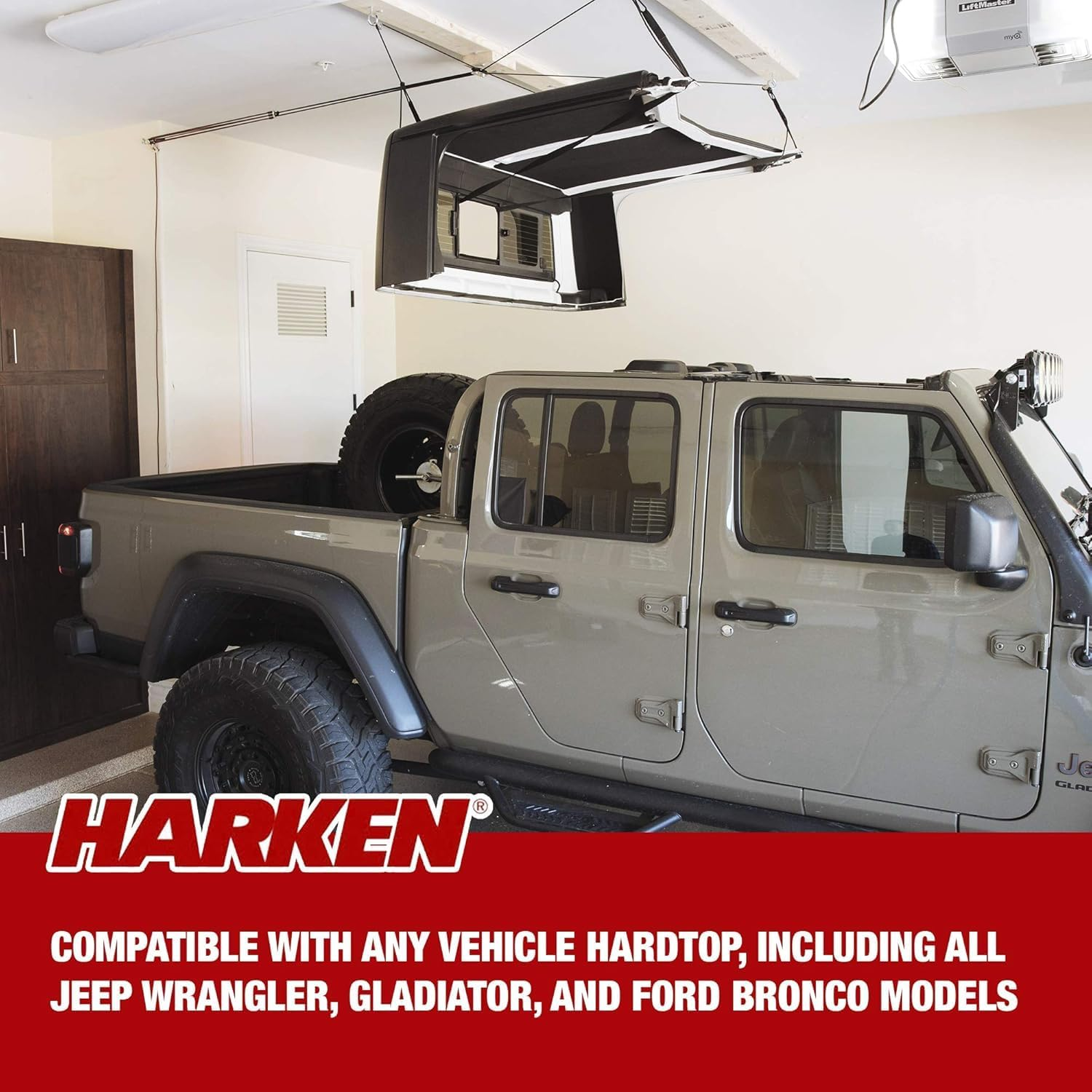 Hoister Direct 7806 - Overhead Storage Hoist for Jeep Top Removal, Truck Caps, Bikes, SUP, Dinghies, Canoes, Kayaks, Surfboards and More. Mount in Your Garage, Shop, Anywhere with a Ceiling. image number 2