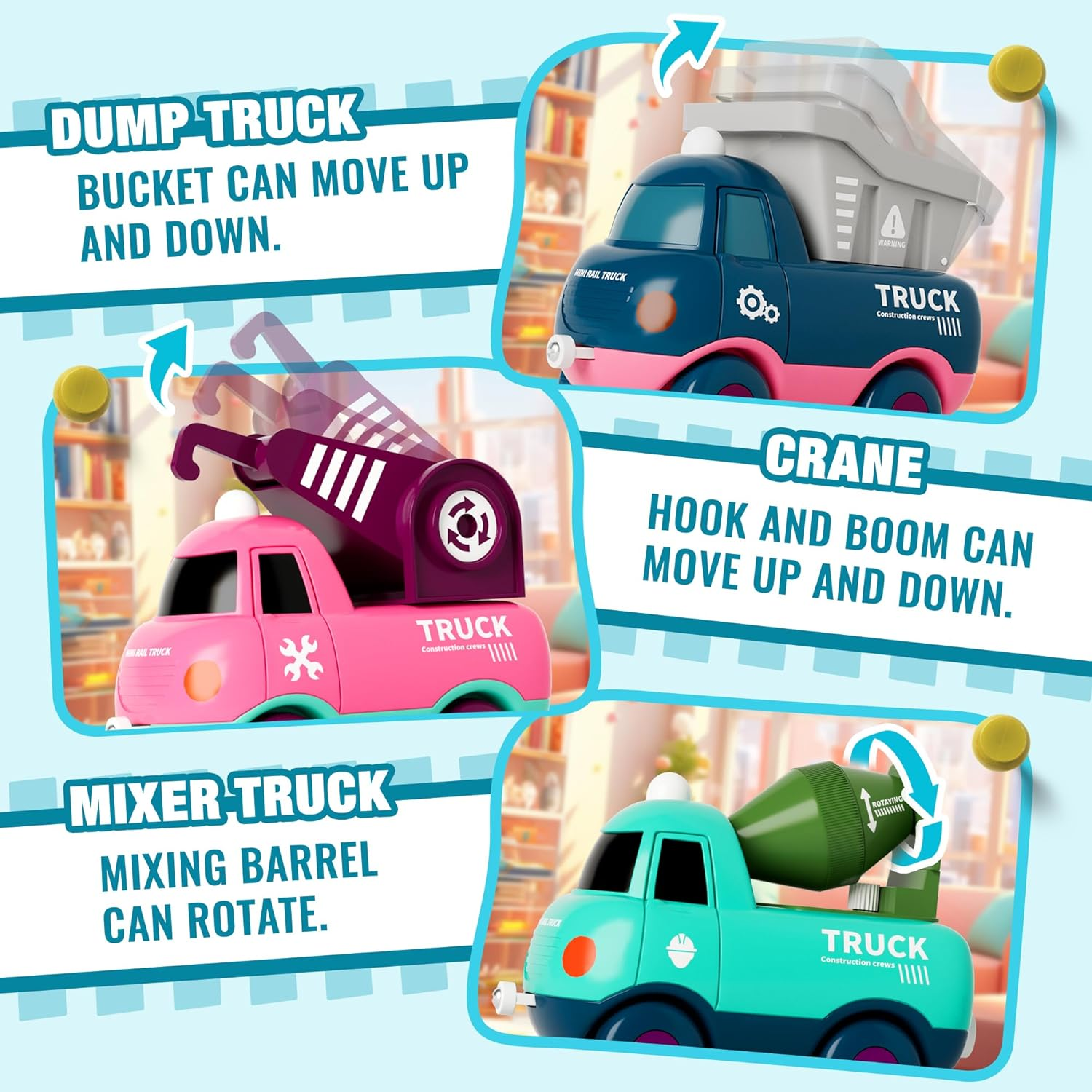 Electric Train Set for Toddlers, Kids Train Set W/Music, Lights & Train Tracks - First Choo Choo Train for Toddlers, Magnetic Train Toys for Toddlers, Birthday Gifts for Boys Girls image number 3