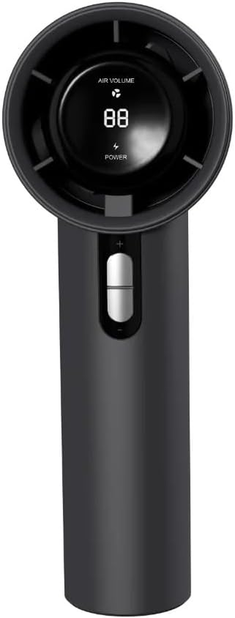 Breezyvibes Portable Handheld Fan - Adjustable Speed Mini Fan with Digital Display, Quiet Brushless Motor, USB Desk Fan for Indoor and Outdoor Cooling | Black image number 4