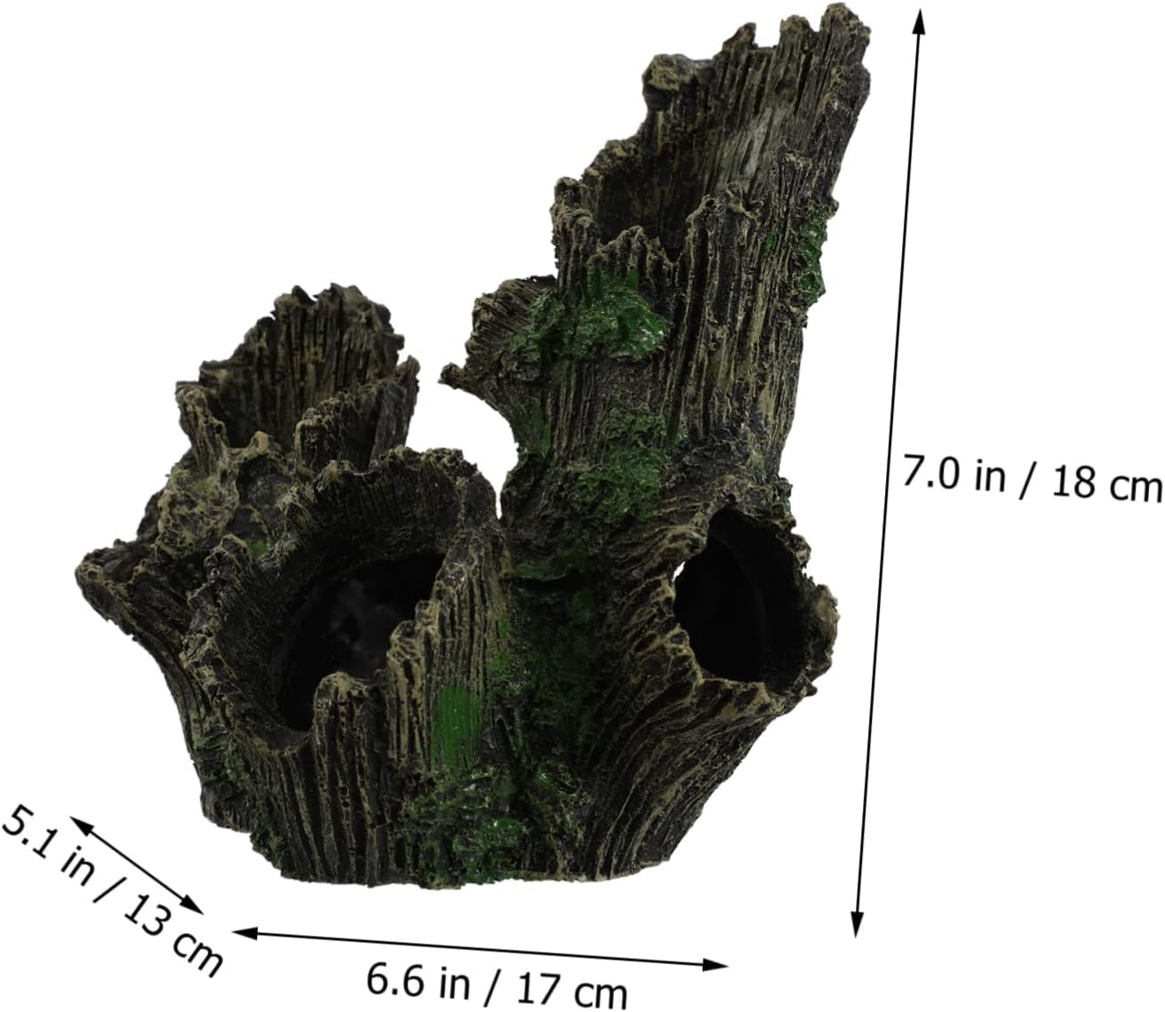 Balacoo Resin Fish Cave Decoration for Aquarium Fish Tank Root Hideout Adornment Non Fading Resin Ornament for Aquatic Pets Practical and Decorative image number 3