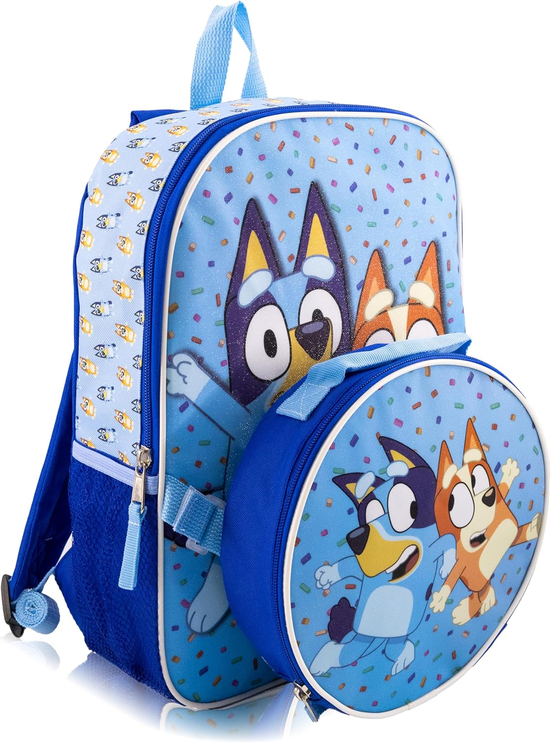 'Fast Forward 14'' Licensed Kids Backpack with Lunch Box for Kids | Insulated Lunch Bag for Boys, Girls, Toddlers'