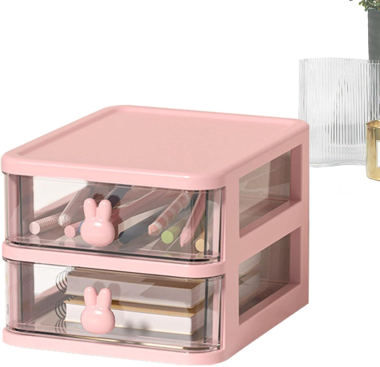 Small Desk Organizer - 4 Drawer Tabletop Storage Organizer Station | Table Organizer with Drawer, Desktop Storage Drawers for Arts Crafts Stationary image number 5