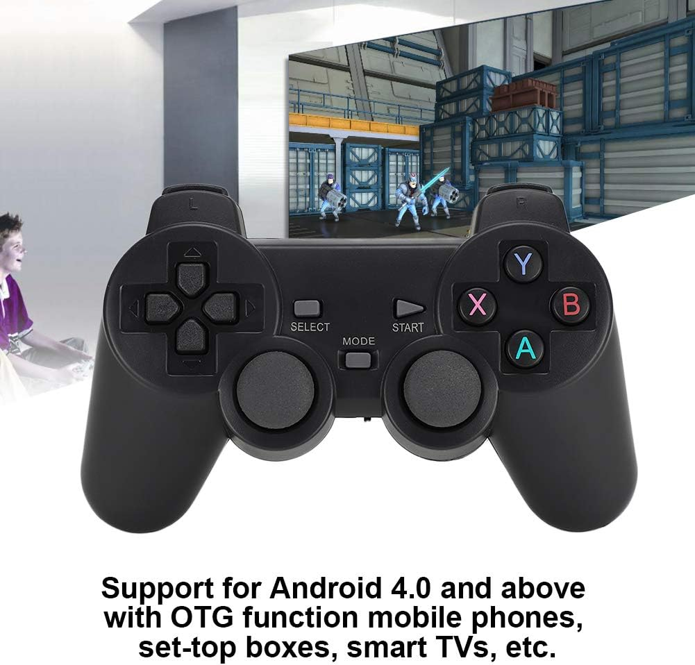 Universal Game Controller, Wireless Gaming Controller PC Controller with Dual Vibration & 2.4Ghz USB Receiver, Wireless Gamepad Joystick for TV/TV Box/Ps3/Computer/Pc360/Mobile Phone/Android, Black image number 3