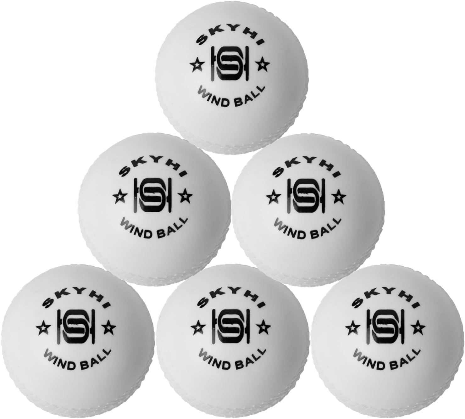 SKYHI Wind Cricket Balls - Soft Practice Training Wind Cricket Balls for Indoor & Outdoor - Soft Practice Training Cricket Ball for Cricket Coaching Bowling Pack of 6
