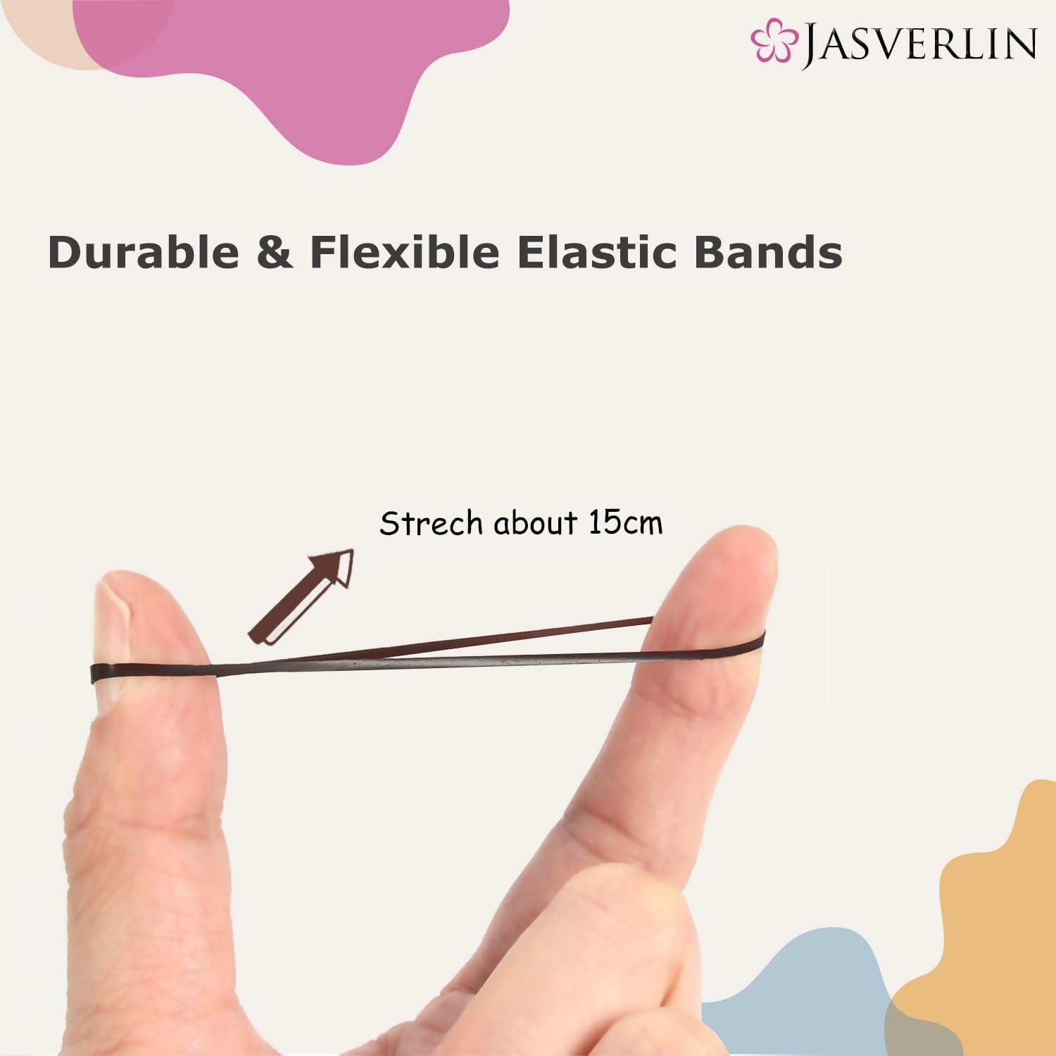 JASVERLIN Elastic Hair Bands, Tiny Elastics Baby Brown Ponytail Holders Soft Hair Ties Styling No Damage 1000Pcs image number 1