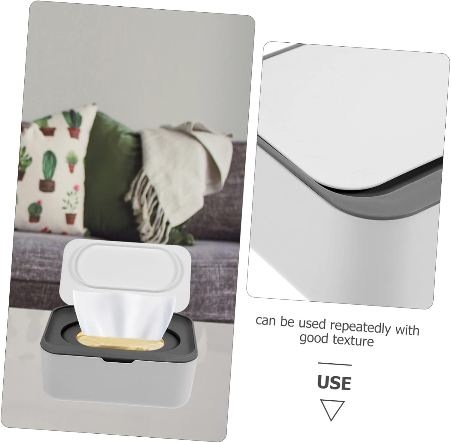 Portable Wipes Box Travel Toiletries Case Wipe Dispenser for Home Office