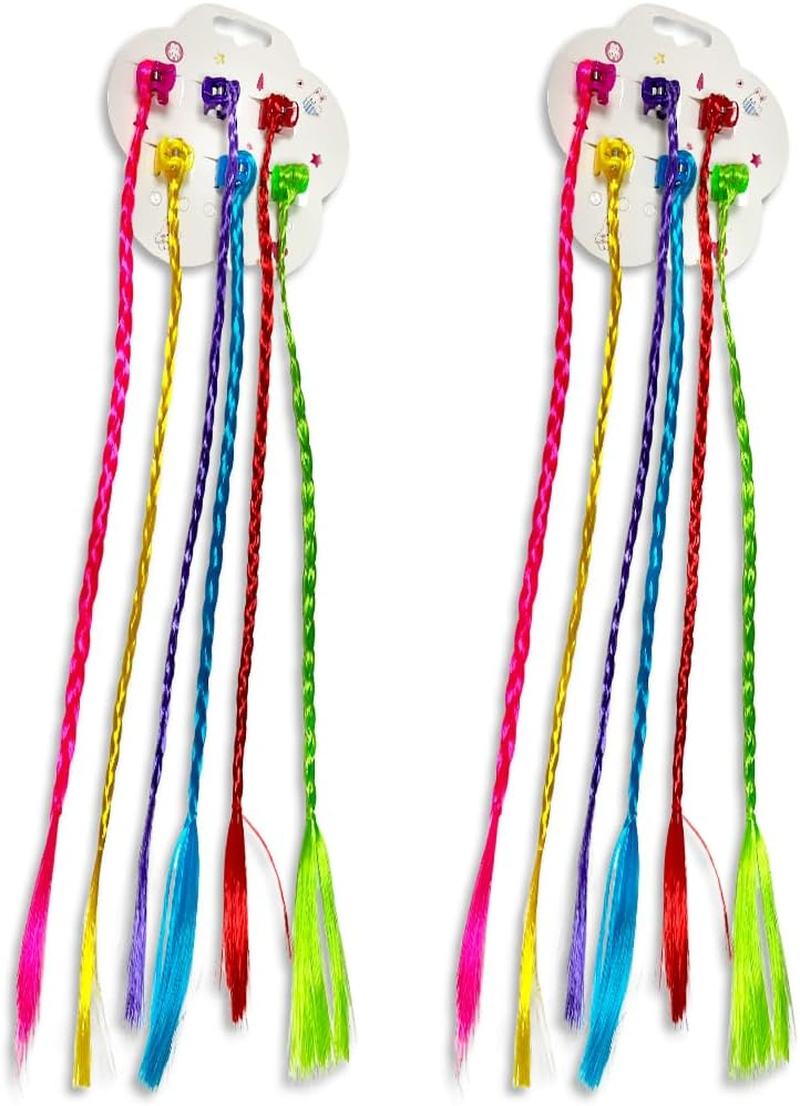 Colorful Braids Clips, 24 PCS Colorful Hair Extensions Clip for Party, Cosplay, Performance (About 30Cm/11.81In) image number 2