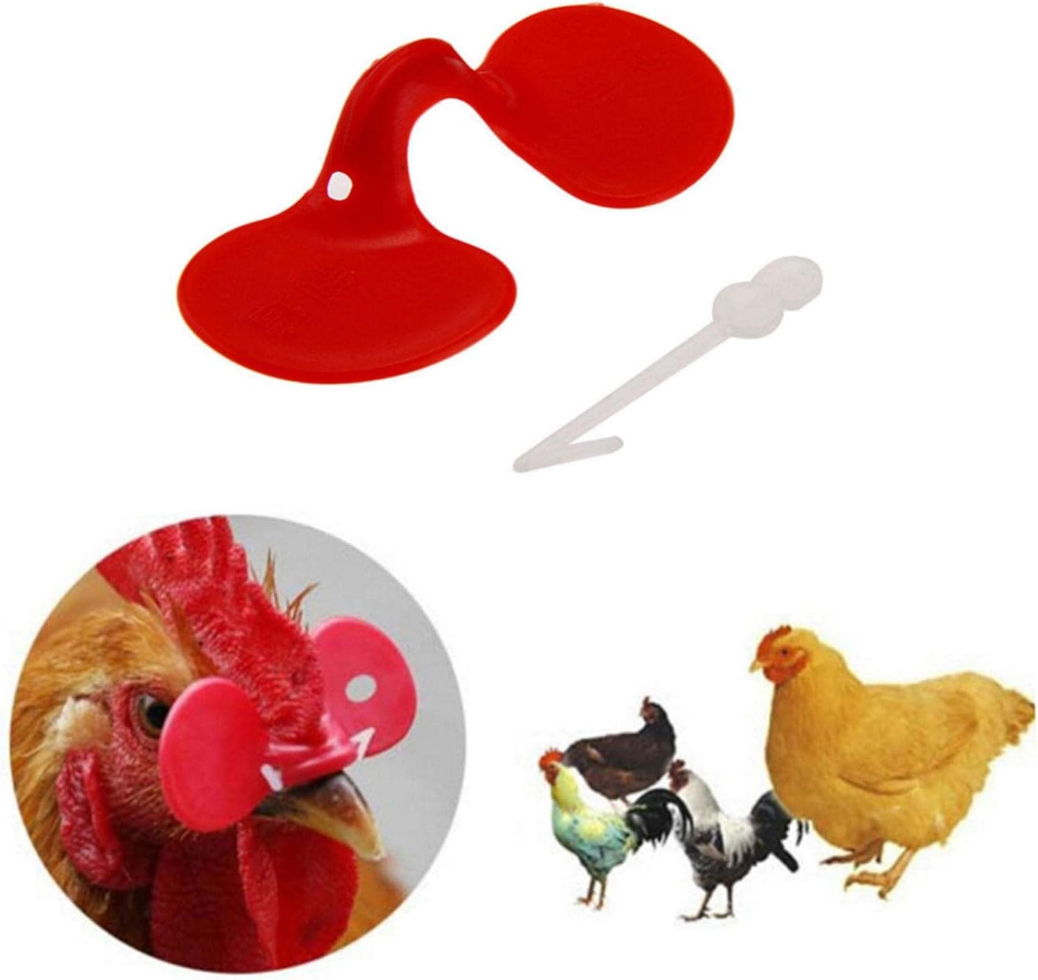 Poultry Eyes Peeper Glasses,Small Anti-Pecking Poultry Blinders Chicken Spectacles | Chicken Equipment Supplies Poultry Spectacles Seta-Au image number 2