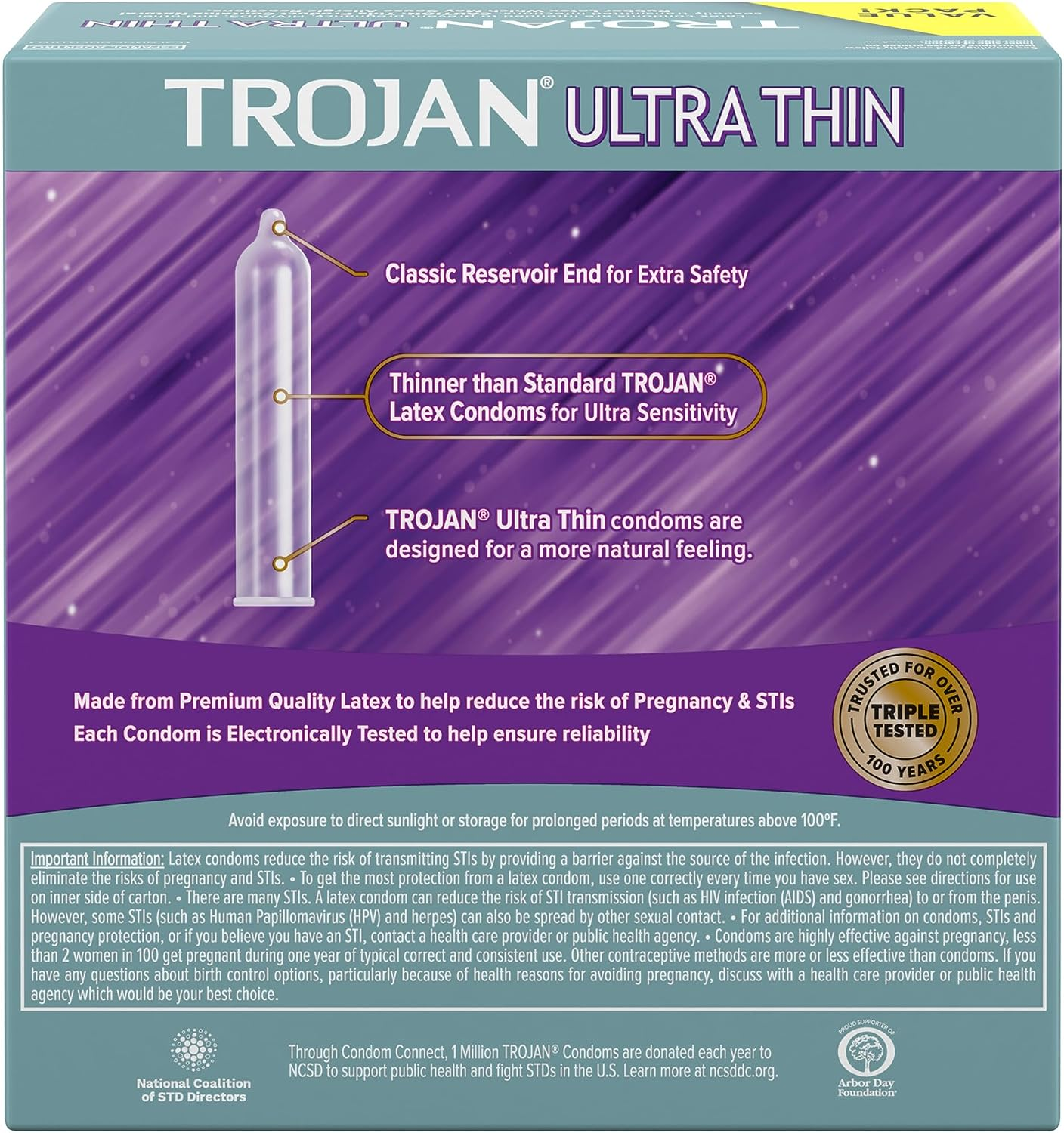 Trojan Ultra Thin Latex Condoms, 36 Count image number 6