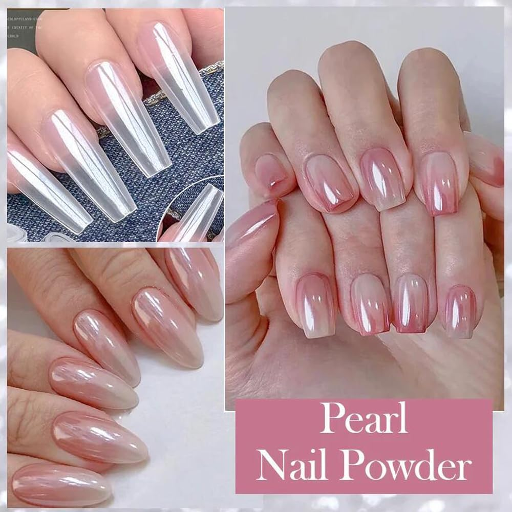 1 Box Laser Nail Glitter Peacock Mirror Powder Laser Dust Nail Art Chrome Pigment Powder Rose Gold Silver Mix Nail Art Glitter Sequins DIY Sparkly Paillette Charm Flakes Gel Nail Decorations image number 6