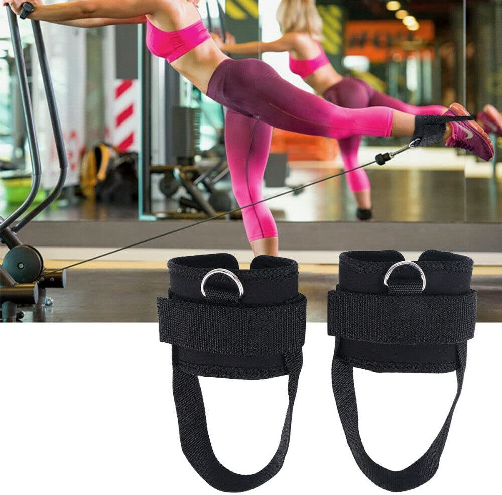 KEPTFIT Best Ankle Straps for Cable Machines D-Ring Adjustable Neoprene Premium Cuffs to Enhance Legs, Abs & Glutes for Men & Women image number 2
