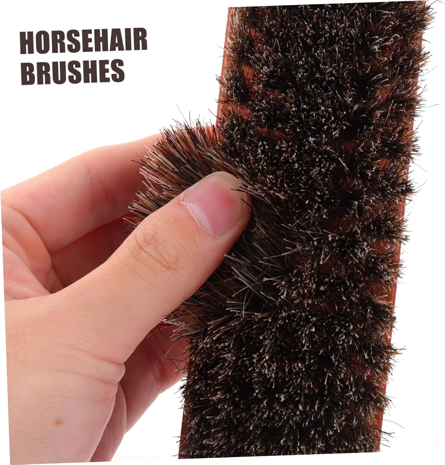 VALICLUD Care Brush Set Saddle Soap Brush for Shoe Polishing Horsehair Brush for Leather Cleaning image number 1